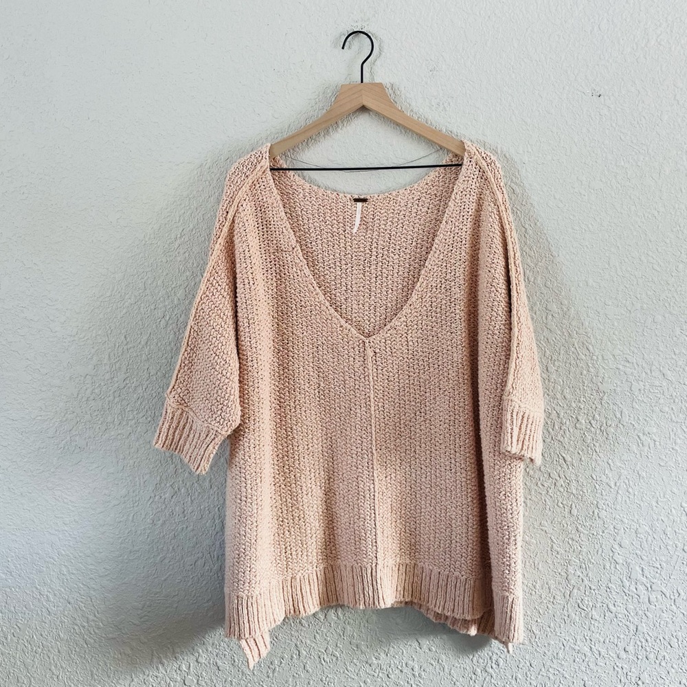 Free People Cozy Cat Pullover in Champagne